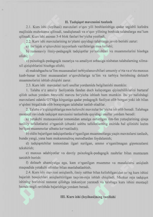 Matematikadan kurs ishi uchun yoʻriqnoma 3