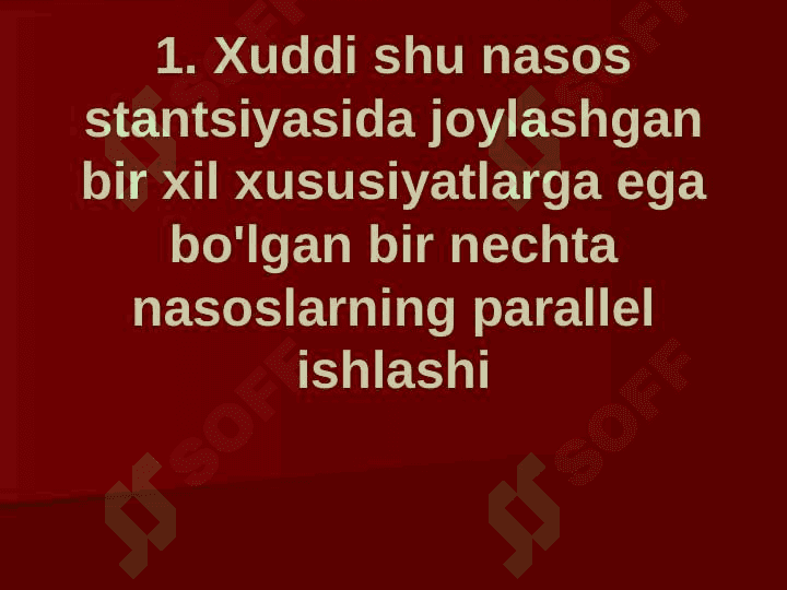 Tarmoqda ishlayotgan nasoslarning birgalikda ishlashlari 3