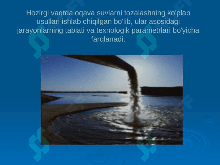 Uskunaga etkazib beriladigan suvni tozalashning zamonaviy usullari 2