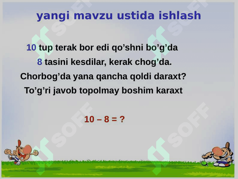 10 ichida sonlarni qòshish va ayirish 4