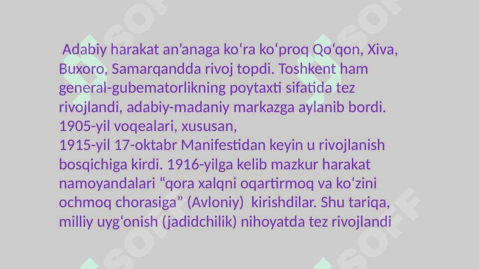 Milliy uyg‘onish davri o‘zbek adabiyotining xos xususiyatlari 4