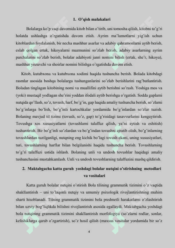 NUTQINI RIVOJLANTIRISHGA DOIR MASHG'ULOT ISHLANMASI 5