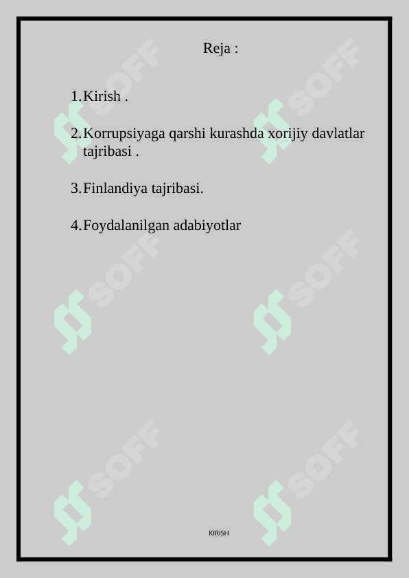 Korrupsiyaga qarshi kurash borasida xorijiy tajriba 2