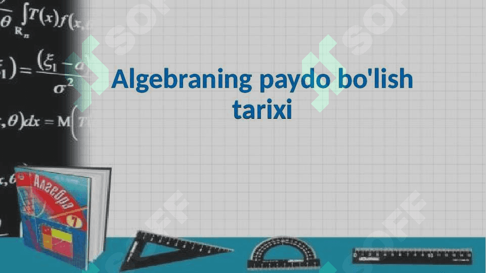 Algebraning paydo bo'lish tarixi 2