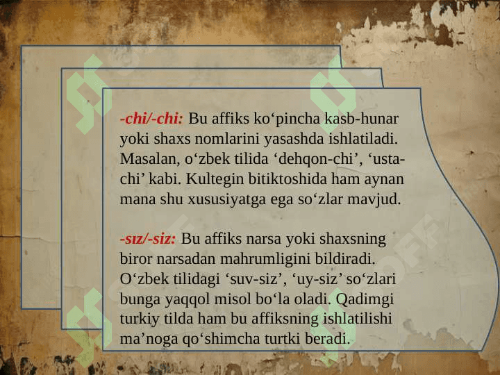 Kultegin bitiktoshidagi so’z yasovchi affikslar mavzusida tayyor slayd 4
