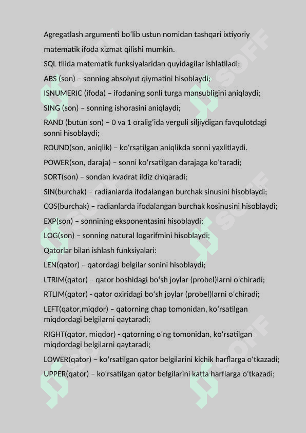 AGRЕGAT FUNKSIYALARDAN FOYDALANISH 3