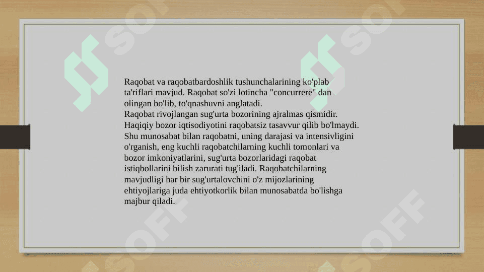 Sug'urta  bozorida raqobatining shakillanishi 2