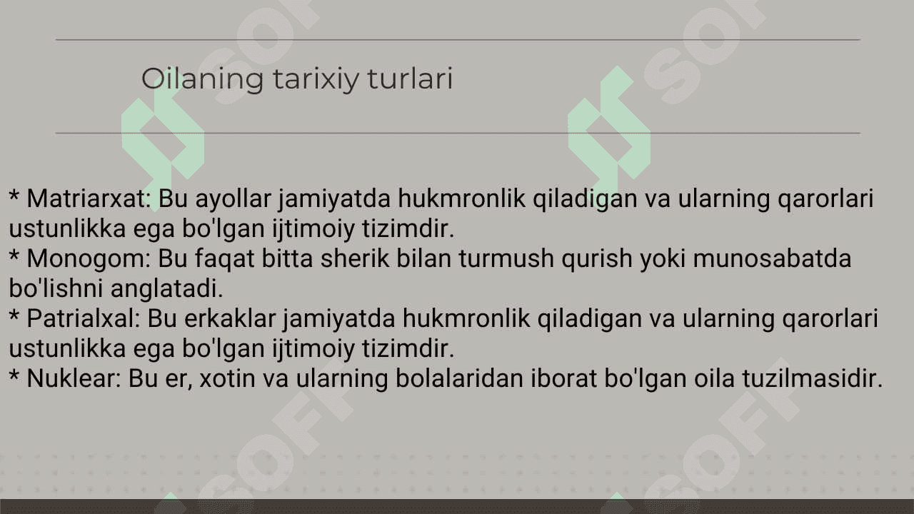 Oila turlari 4