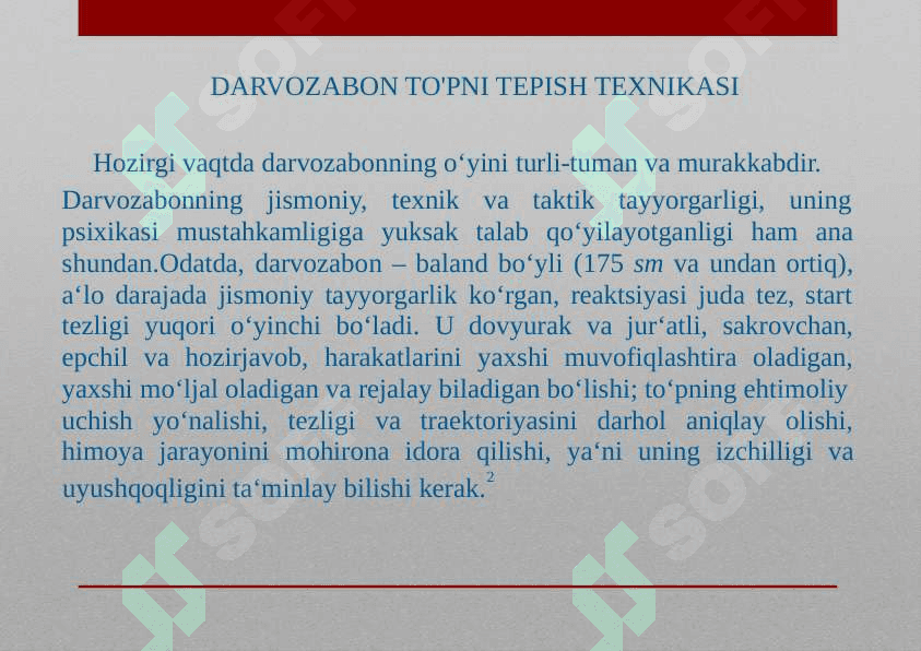 DARVOZABON TO'PNI TEPISH TEXNIKASI 3