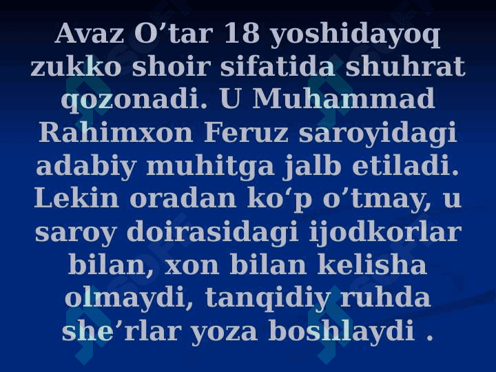 6-sinf adabiyot Avaz O'tar hayoti va ijodi 3