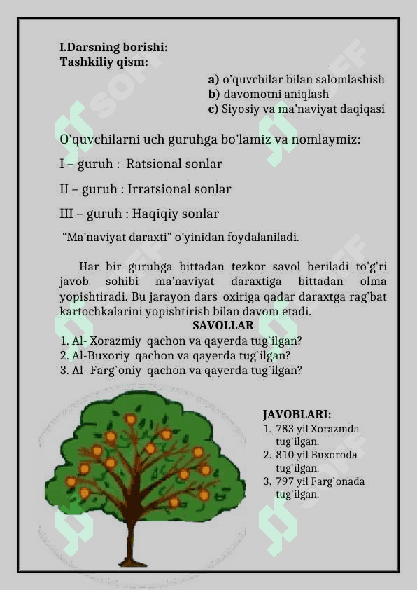 10-sinf algebra Irratsional tenglamalar dars ishlanma 4