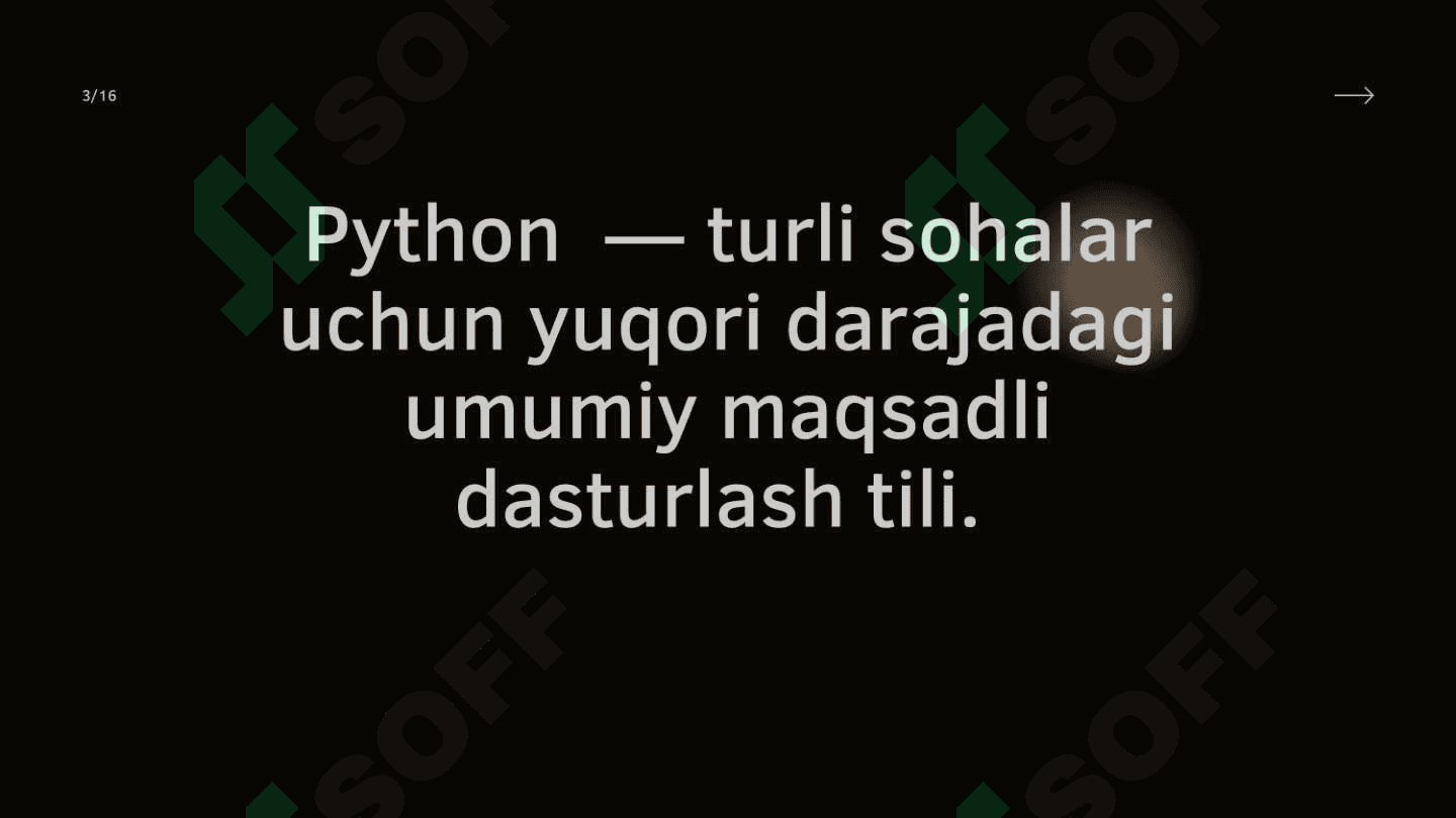 Zamonaviy dasturlash tillari fanidan pythonda 4