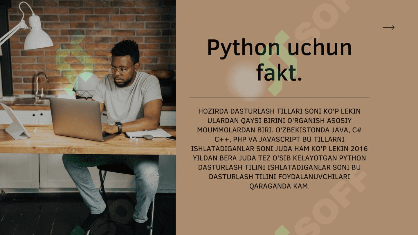 Zamonaviy dasturlash tillari fanidan pythonda 7