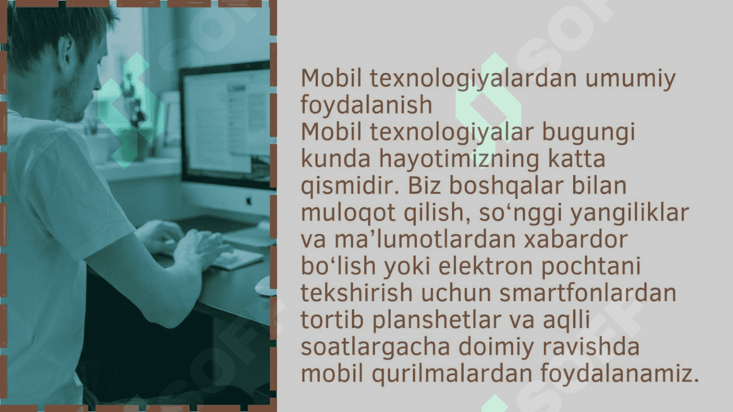 Mobil texnalogiyalar mavzusida taqdimot 7
