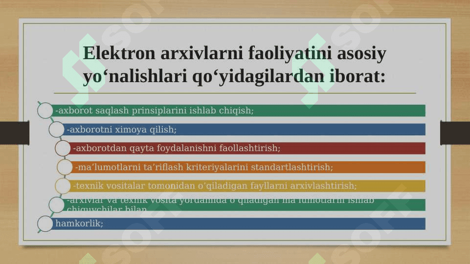 Raqamli xujjat va elektron arxiv yaratishning xuquqiy me’yoriy asoslari 8