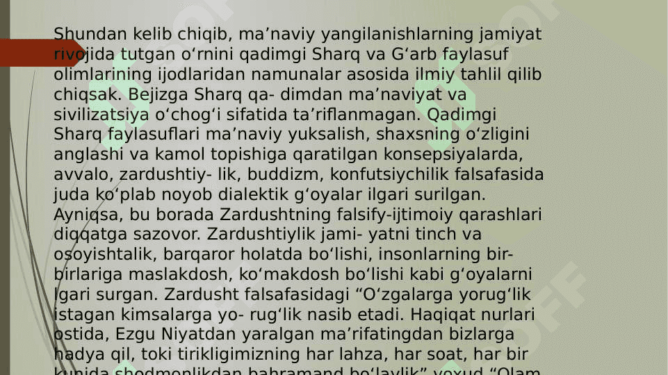 Sharq va G’arb mutafakkirlari tariflari tansifi 4