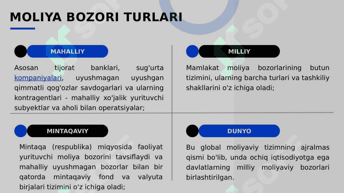 MOLIYA BOZORLARI VA INSTITUTLARI 5