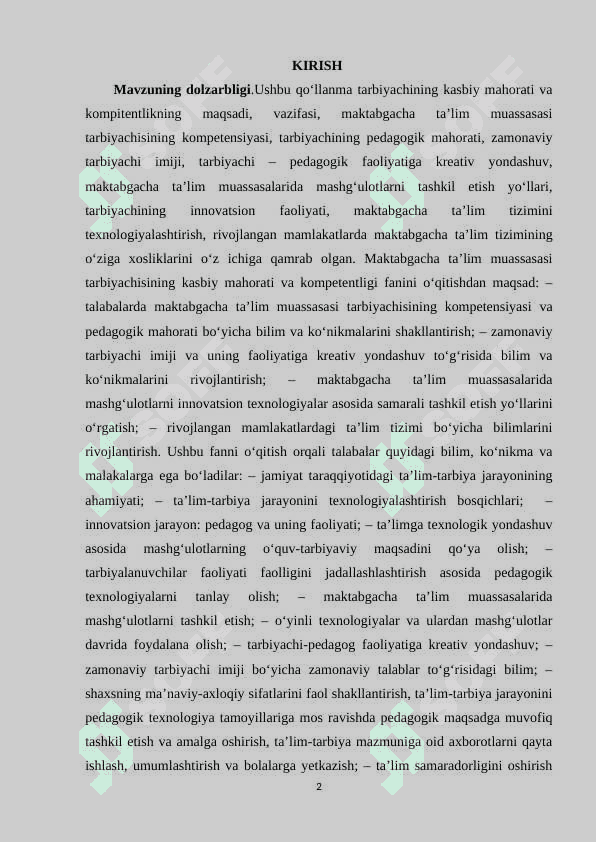 Maktabgacha ta’lim tashkilotiga bolaning moslashuvida  tarbiyachisining kompetentsiyasi 2