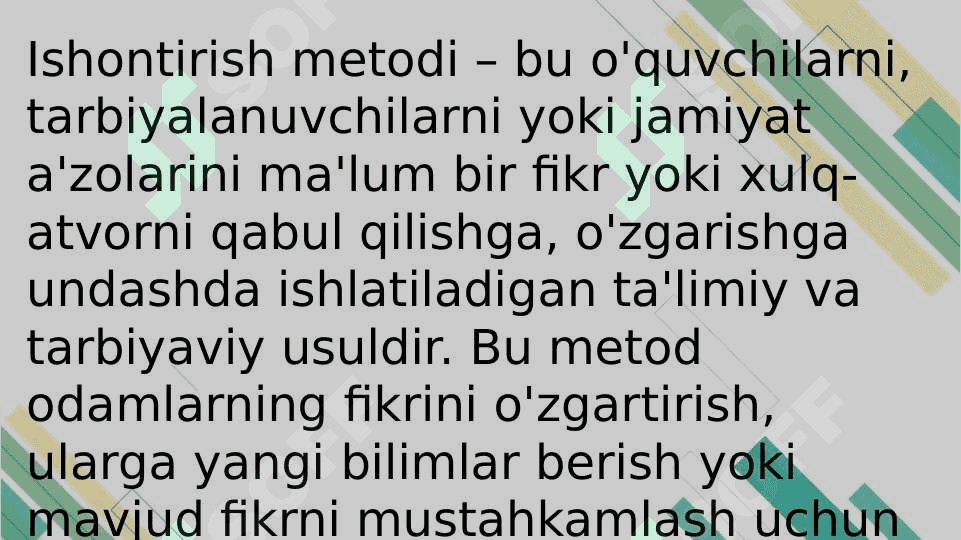 Ijtimoiy pedagogikada ishontirish metosi 3