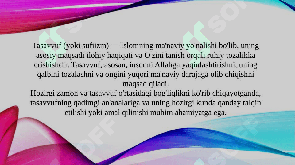 Tasavvuf va hozirgi zamon 2