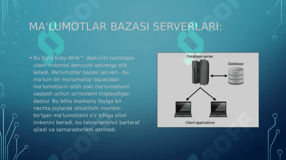 server kompyuterlari uchun texnik va dasturiy taminot. taqdimot 1