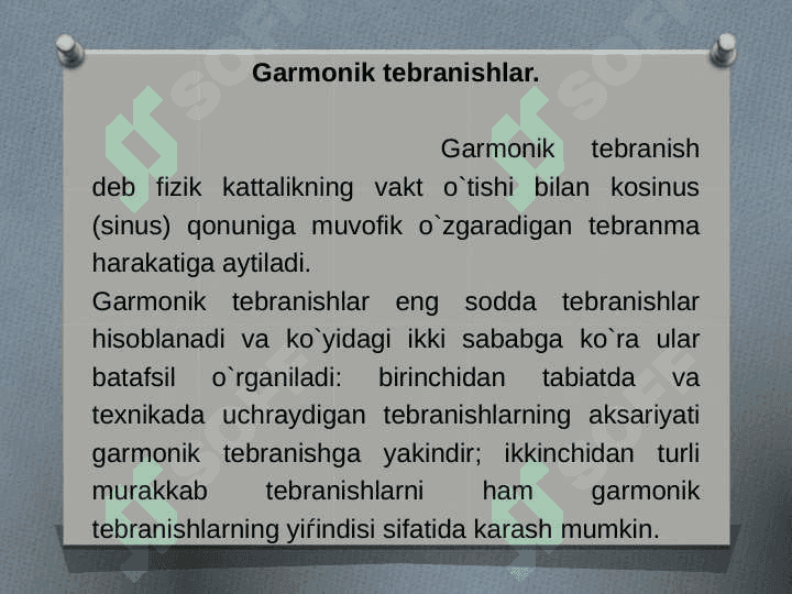 GARMONIK TEBRANISHLI GENERATORLAR. RADIO UZATUVCHI QURILMALAR 2