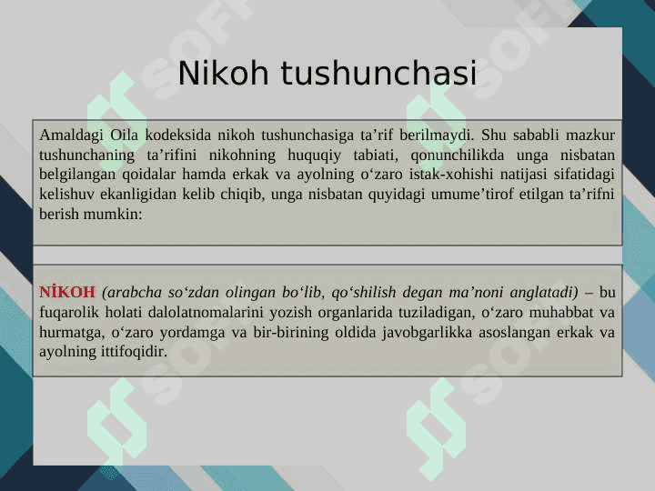 NIKOH TUZISH TARTIBI VA SHARTLARI. 3