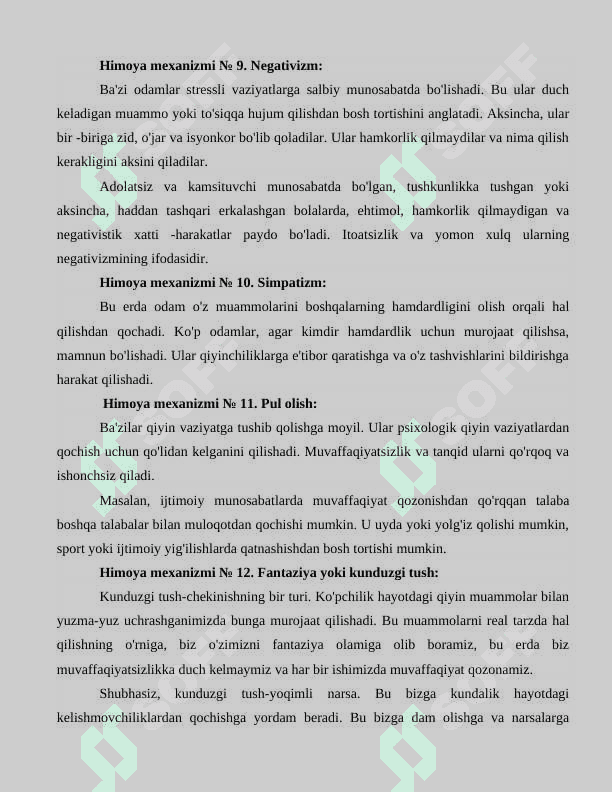 FREYDNING KLASSIK PSIXOANALIZIDA PSIXIK RIVOJLANISH VA HOZIRGI ZAMON PSIXOANALITIKASI  mustaqil ish 8