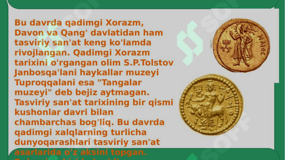 O'rta Osiyoning antik davri tasviriy san'ati 7