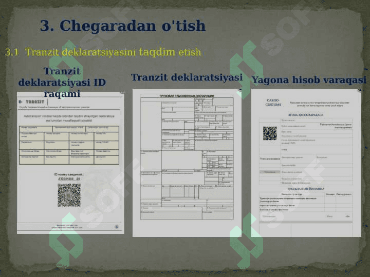 Qandolat mahsulotlari importtini hujjatlashtirish bo’yicha 6