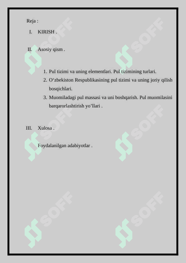 Pul tizimi evolyutsiyasi va uning turlari . 2