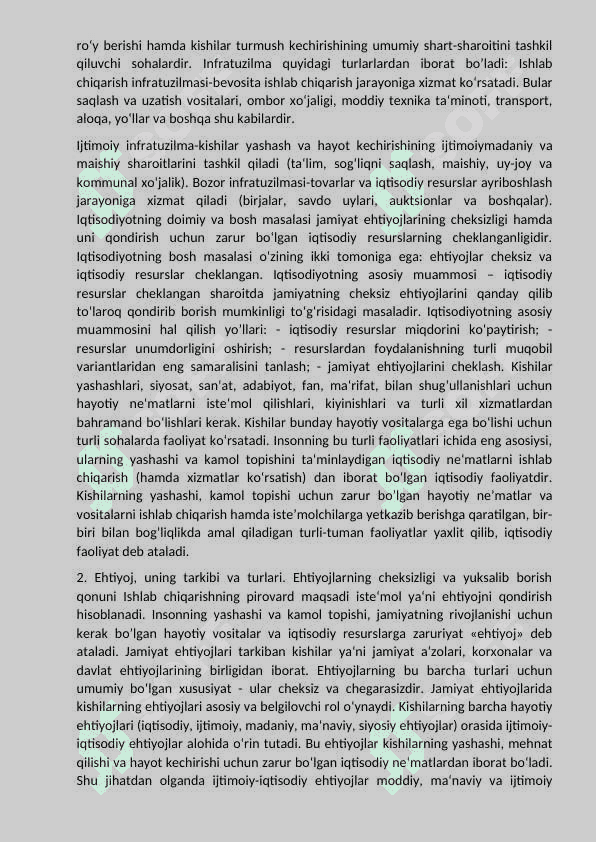 IQTISODIYOT NAZARIYASI RIVOJLANISHINING ASOSIY BOSQICHLARI 6