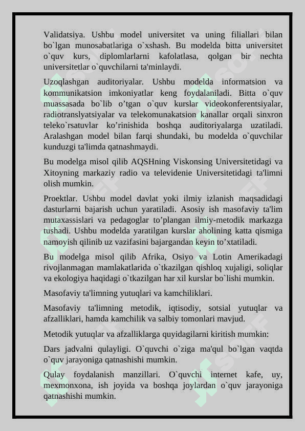 Masofaviy ta’lim texnologiyalari 7
