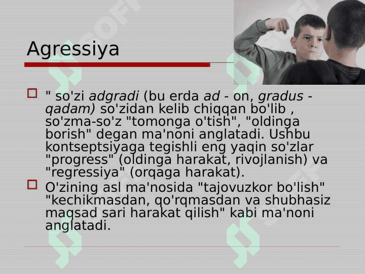 Agressiya haqida tushuncha 2