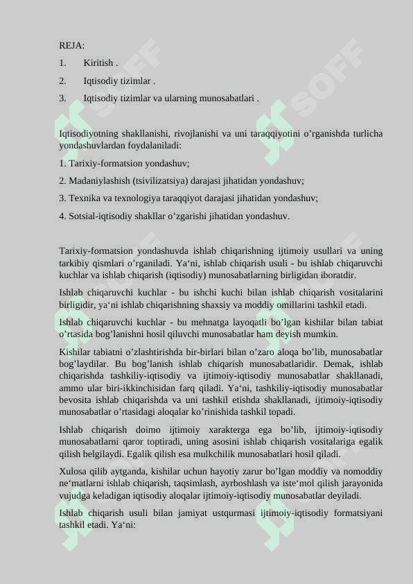 Iqtisodiy tizim modellari 2