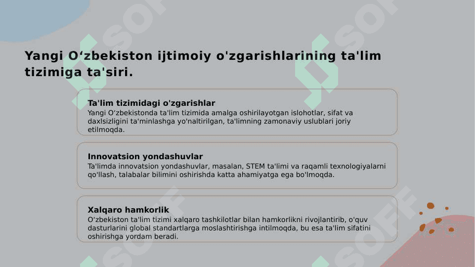 Yangi Oʻzbekiston ijtimoiy-siyosiy,iqtisodiy va madaniy hayotida roʻy berayotgan oʻzgarishlarning xalqaro reyting va indekslarda aks etishi 5