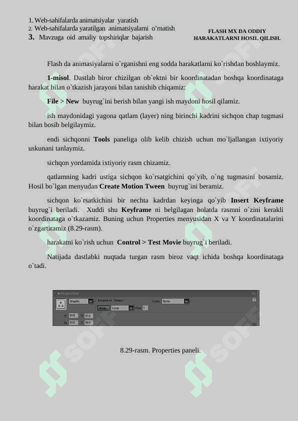 Web sahifalarda animatsiya va ularni oʻrnatish 3