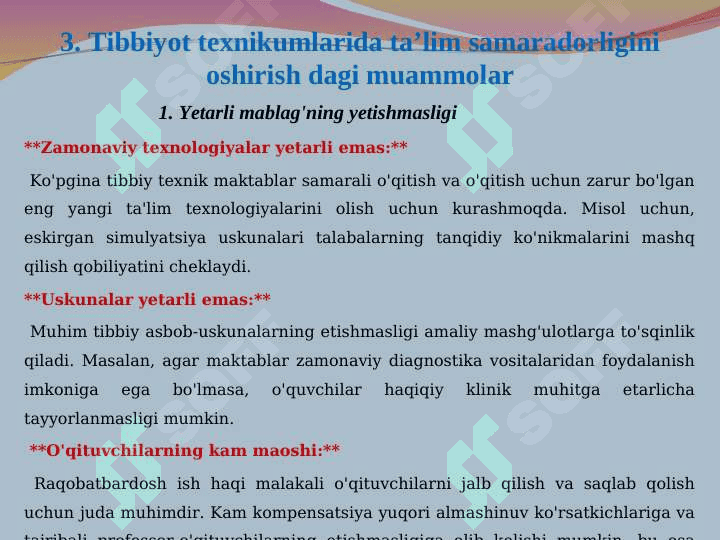 Tibbiyot texnikumlarida ta’lim samaradorligini oshirish 8
