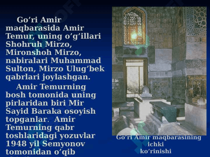 AMIR TEMUR MAQBARASI 7
