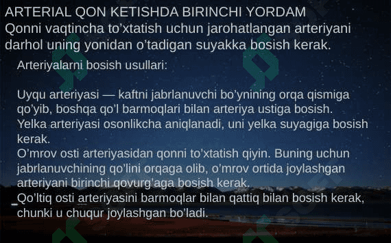Favqulodda birinchi tez tibbiy yordam 8