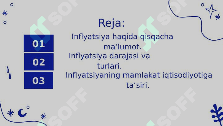 Inflyatsiya mazmuni va uning vujudga kelish sabablari. 2