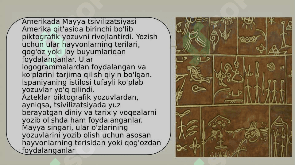 RASMLI YOZUVLAR VA ULARNING TASNIFI 8