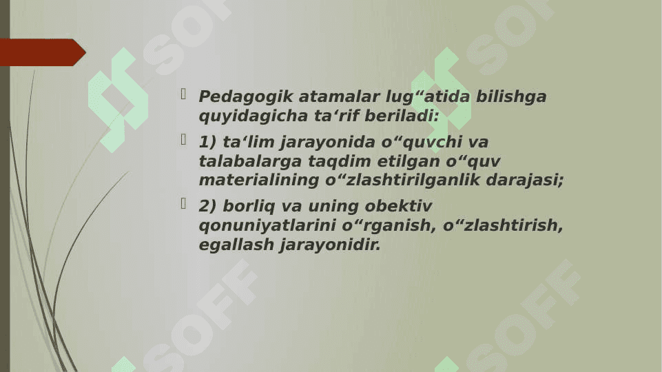 Shaxs izlanishli bilish faoliyati bosqichlari 4