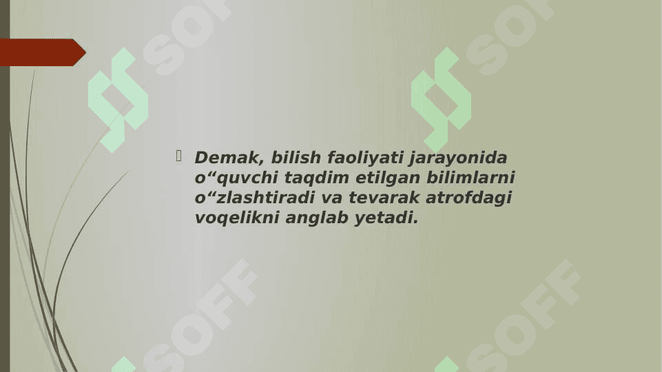 Shaxs izlanishli bilish faoliyati bosqichlari 5