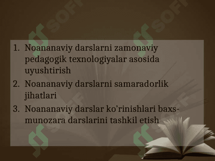 Ta’limni tashkil etishning noananaviy shakllari 2