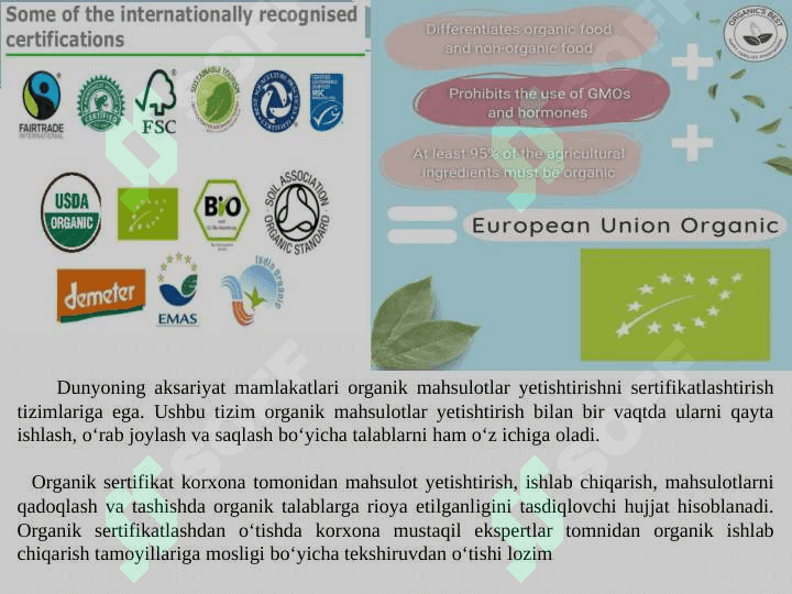 O‘zbekistonda organik qishloq xo‘jaligini rivojlantirishning ustuvor yo‘nalishlari. pptx 8
