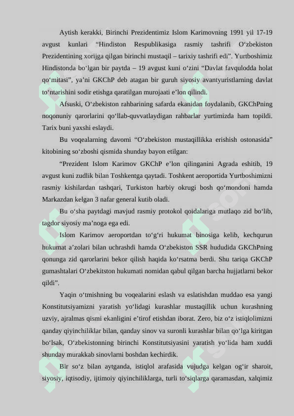 O‘zbekiston Respublikasi Konstitutsiyasining qabul qilinish tarixi (1991-2023yy.) 8