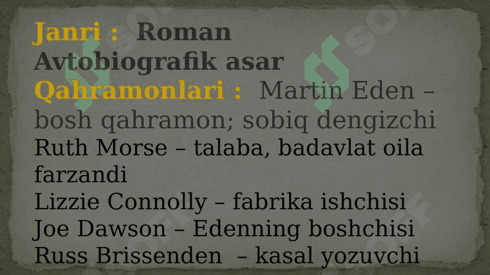 jack londonning martin iden asari tahlili 8