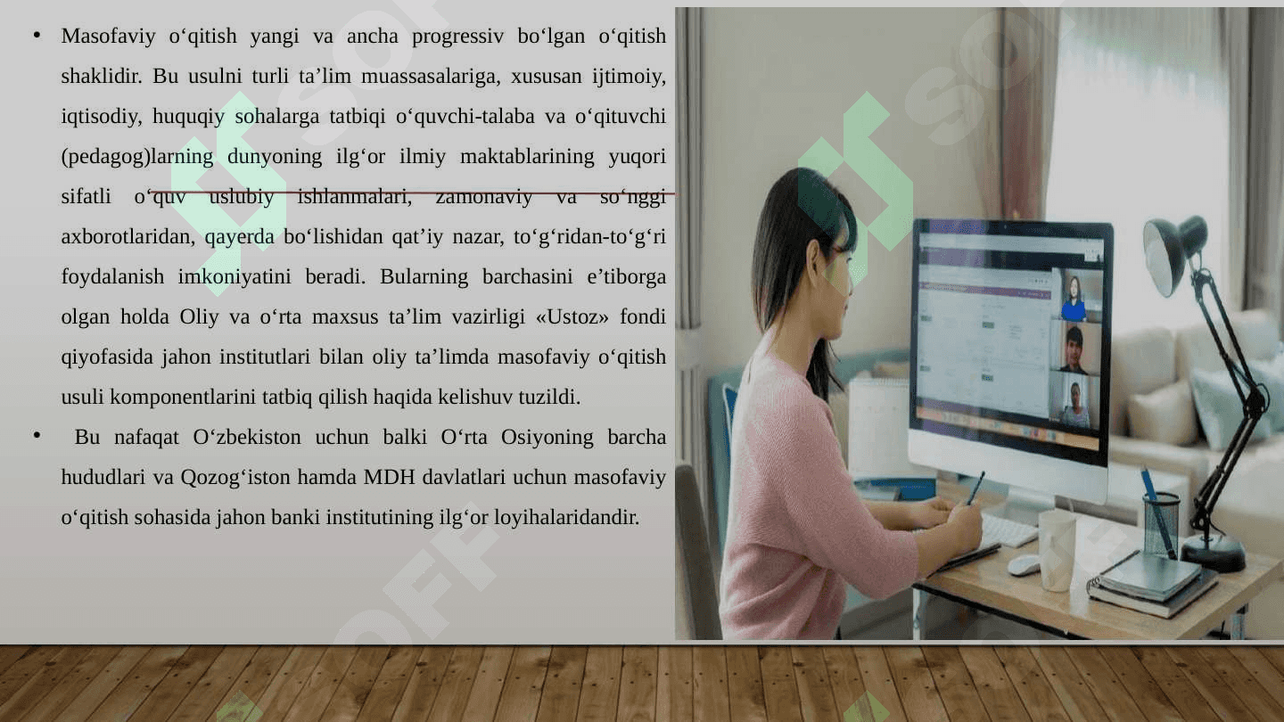 Masofaviy ta'lim. Elektron darslik. Pedagogik dasturiy vositalardan foydalanish 2