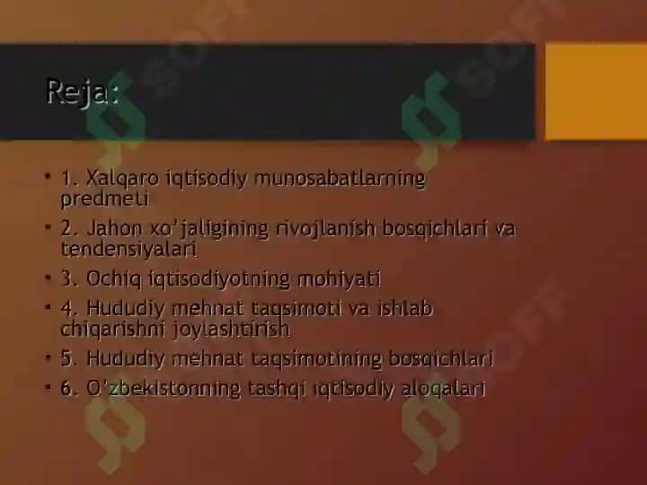 Xalqaro iqtisodiy aloqalar va integratsiya jarayoni 2